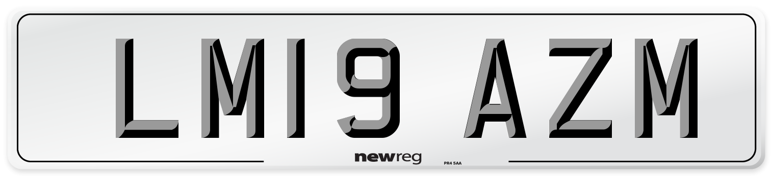 LM19 AZM Number Plate from New Reg